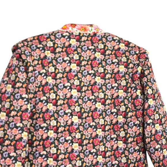 Sea New York Leslie Quilted Floral Cotton Jacket Pink Black Size Small - Picture 11 of 16